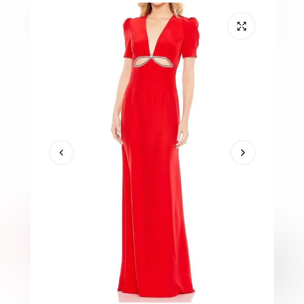 NWT Ieena for Mac Duggal Elegant Red Evening Gown size 10